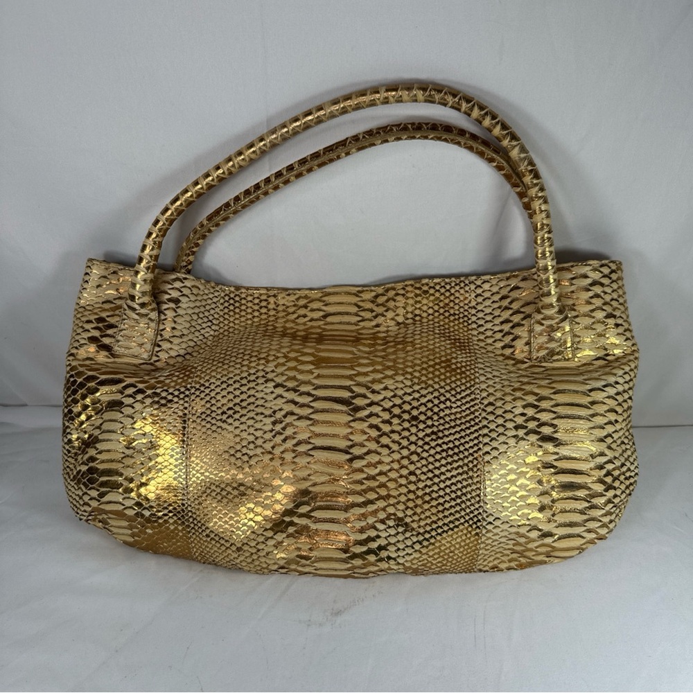 Devi Kroell Gold Python Snakeskin Handbag